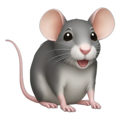 un rat qui tien un panneau abonné vous sticker