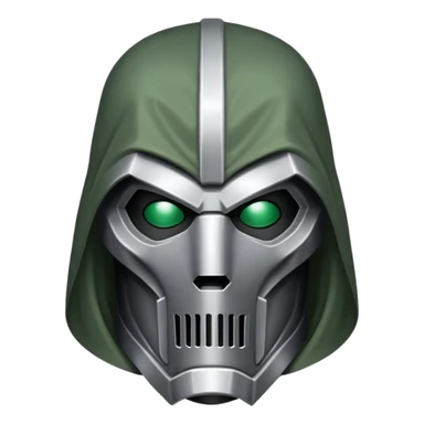 doctor doom metal mask sticker
