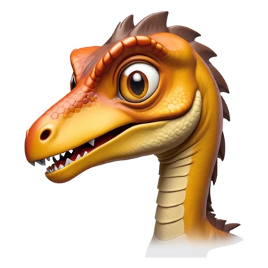Cinematic Comical jurassic park Velociraptor Portrait Emoji, Head tilted dramatically with an exaggeratedly shocked expression, featuring a sleek, agile form with wide, comically expressive eyes and a quirky, animated snout that brings out its playful side, Simplified yet hilariously expressive features, highly detailed, glowing with a slightly sassy prehistoric glow, high shine, dramatic yet playful, stylized with an air of cheeky dinosaur mischief, soft glowing outline, capturing the essence of a meme-worthy jurassic park Velociraptor that looks ready to side-eye its way into viral fame! sticker