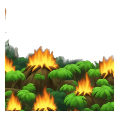 Rainforest burning  sticker