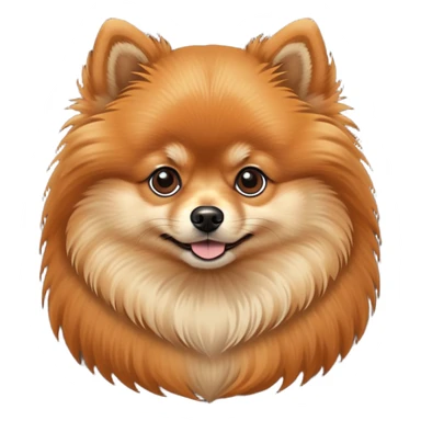 orange brown pomerania shpiz sticker