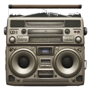 old school boombox sticker