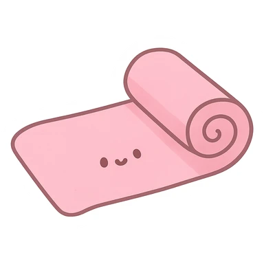 pink yoga mat, cute sticker