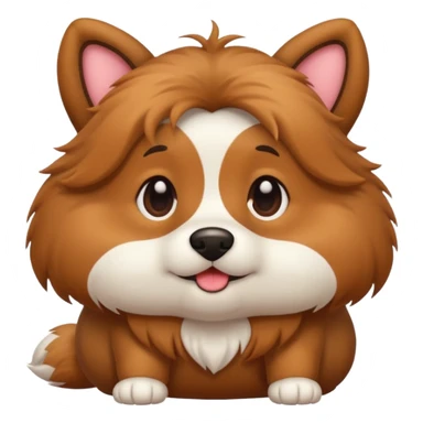 A cute cartoon dog with a ginormous butt ￼ sticker