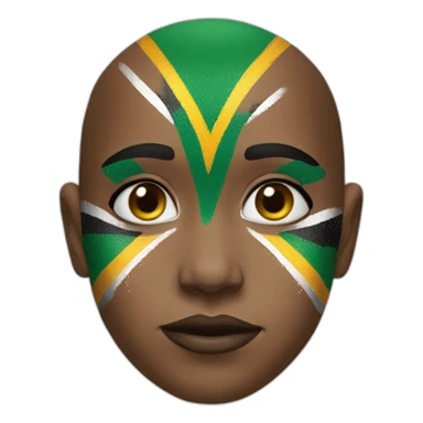 south african face paint sticker