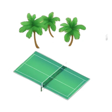 beach tenis court sticker