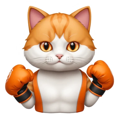 cat doing MMA fighting
 sticker