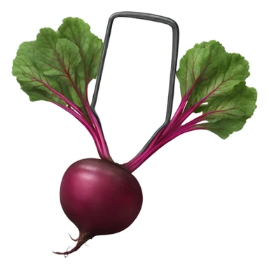beetroot with mirror in hand sticker