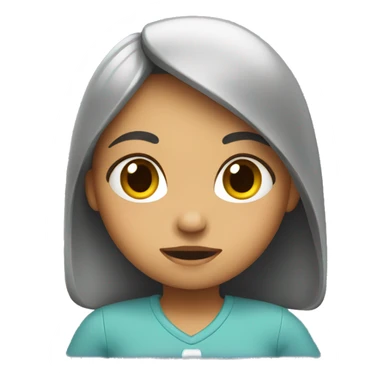 Girl waiting for play sticker