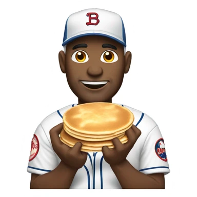 retired baseball player, eating pancake sticker