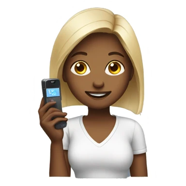 A girl with a phone  sticker