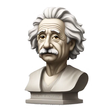 philosopher statue as albert einstein sticker