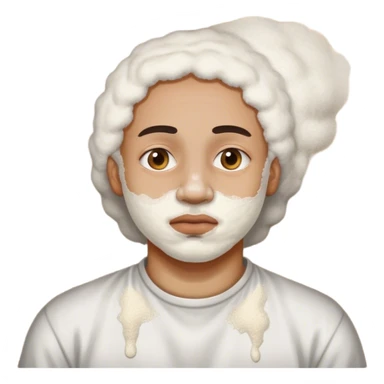 Palmade en prison avec de la farine sur le nez sticker