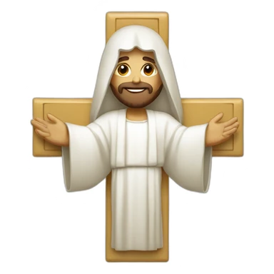 Croix de jesus en blanc sticker