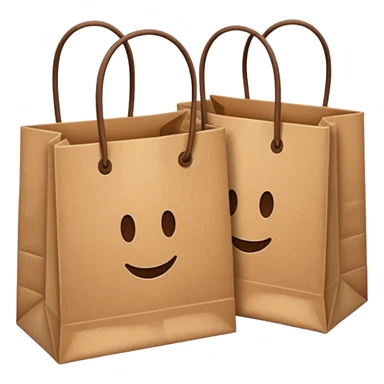 two shopping bags sticker