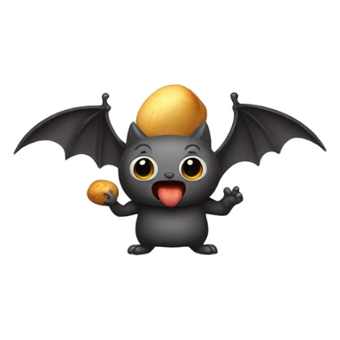 bat holding hot potato sticker