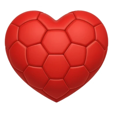 Heart with soccer ball sticker