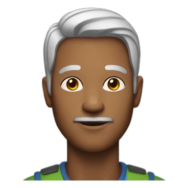 man with multicolored skin sticker