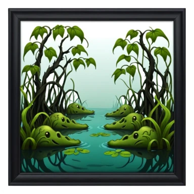 horror swamp sticker