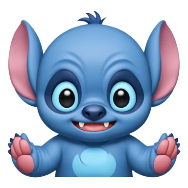 crie um memoji do personagem stitch onde ele esteja de pijama com carinha de sono sticker