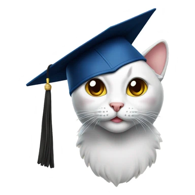 cat in a graduation hat sticker