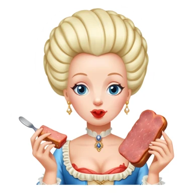 marie antoinette eating spam meat sticker