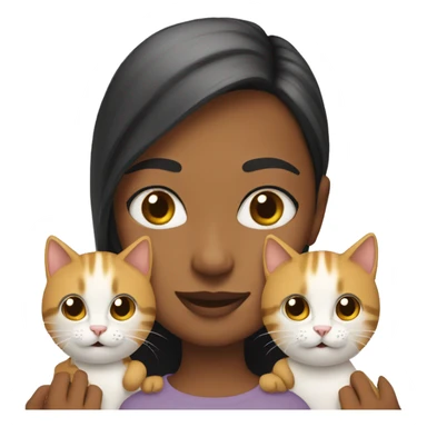 AsiaGirl with two cat  sticker