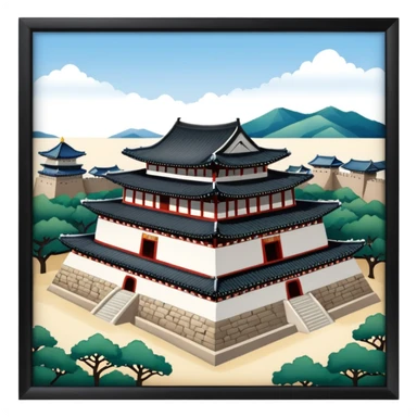South Korea suwon Hwaseong Fortress Palace sticker