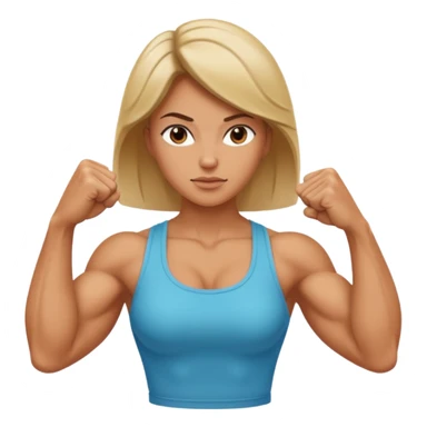 Woman with muscular arms and a manicured hand in a fist sticker