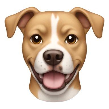 brown and carmel dog with a pitbull face big big head and blonde hair like taylor swift  sticker
