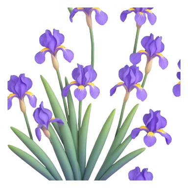 Traditional Japanese iris (hanashobu) depicted in sumi-e ink painting style, with graceful brush strokes, subtle gradient colors, and minimalist zen aesthetic sticker