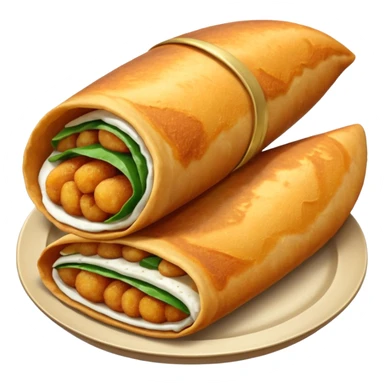 Crispy dosa single piece, that also opened sticker