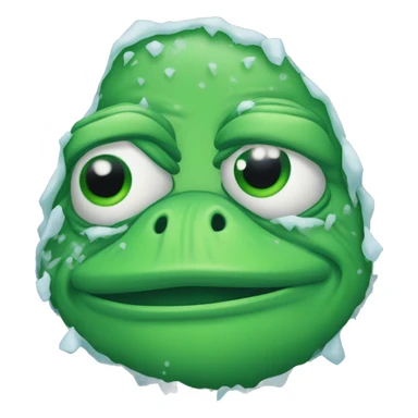 pepe the frog frozen cold sticker