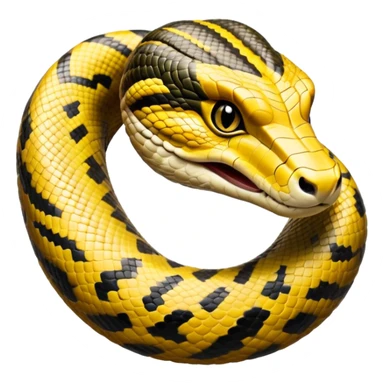 cinematic-noble-anaconda-portrait-emoji,-poised-and-imposing,-with-a-massive,-sinuous-build-draped-in-intricately-patterned-scales-and-piercing,-focused-eyes,-simplified-yet-sharp-and-sophisticated-features,-highly-detailed sticker