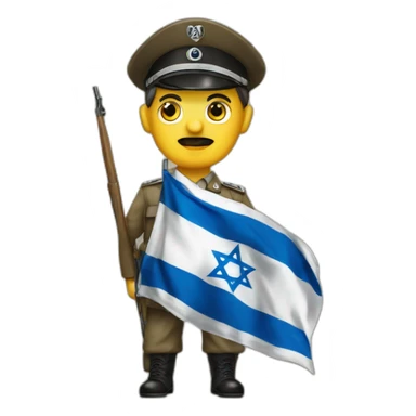 Hitler qui porte le drapeau de Israël sticker