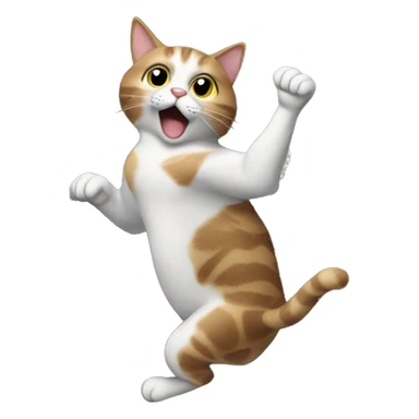 Cat rock climbing  sticker