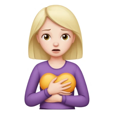 girl with stomach pain sticker