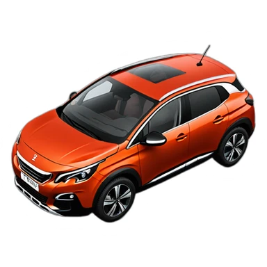 peugeot 3008 rouge coté droit sticker