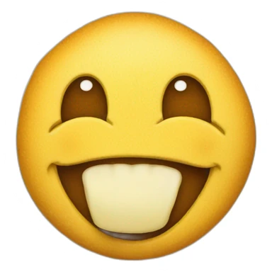 Smiley face eating lasanga sticker