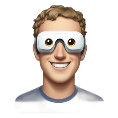 mark zuckerberg wearing vr headset sticker