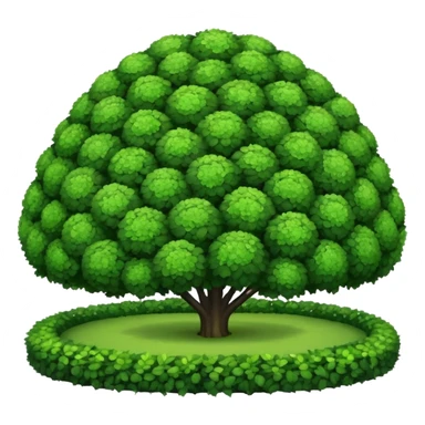 round shrubs in a large, spacious garden sticker