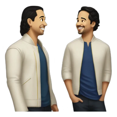 anthony ramos with lin manuel sticker