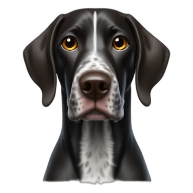 Black German Shorthaired Pointer sticker