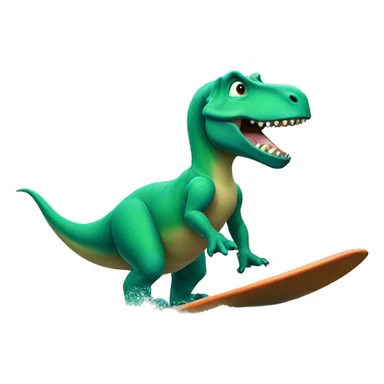 Dinosaur surfing sticker