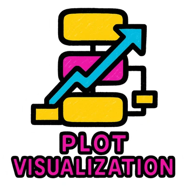 icon for infographic card: Plot Visualization, a flowchart of the plot structure sticker