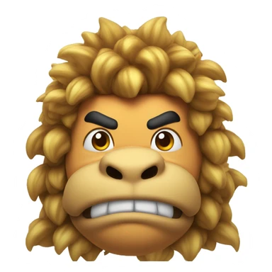 Bowser with curly long hair sticker