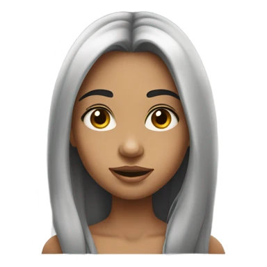 girl with black hair hyper realistic sticker