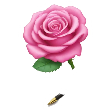 Pink rose thank you card sticker