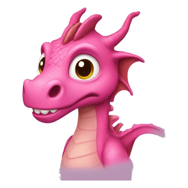 Pink Dragon with short brown hair sticker