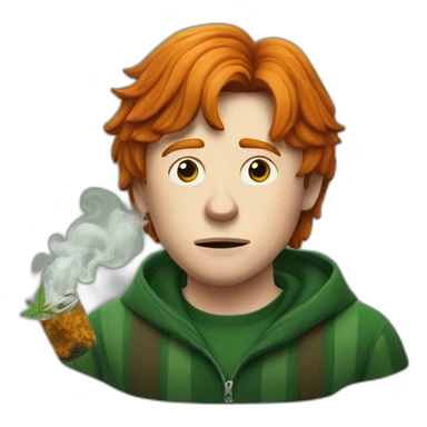 Ron Weasley smoking weed sticker